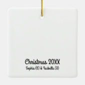 Vrolijke foto Kerstmis Ornament (Achterkant)