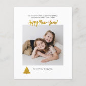 Vrolijke Foto Kerstvakantie Glitter Kaart (Achterkant)