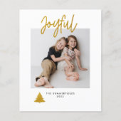 Vrolijke Foto Kerstvakantie Glitter Kaart (Voorkant)