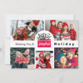 Vrolijke Fotocollage Kerstkaart (Voorkant)