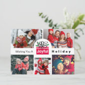 Vrolijke Fotocollage Kerstkaart (Staand voorkant)