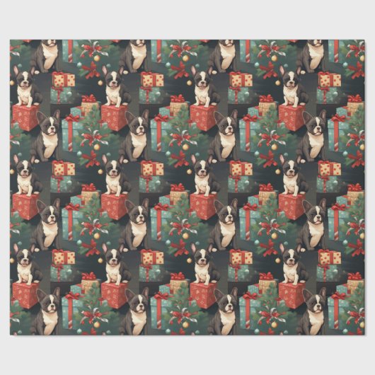 Vrolijke Frenchie vakantie Cadeaupapier (Zoom)