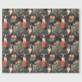 Vrolijke Frenchie vakantie Cadeaupapier (Vlak)