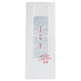 Vrolijke Frosty Bright Red en Blue Holiday Wijn Cadeautas