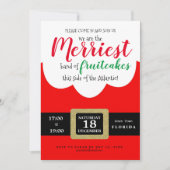 vrolijke fruitcakes grappig kerstfeest kaart (Voorkant)