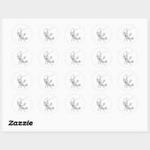 Vrolijke garnalen ronde sticker (Vel)