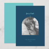 Vrolijke Gebogen Foto Vakantiekaart Feestdagenkaart (Voorkant / Achterkant)