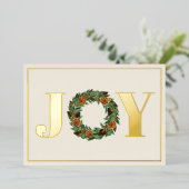 Vrolijke gedroogde sinaasappel dennekrans Niet fot Folie Feestdagenkaart (Staand Voorkant)