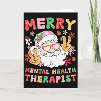 Vrolijke geestelijke gezondheids therapeut kerst K Kaart
