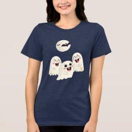 Vrolijke geesten genieten van Halloween onder voll Tri-Blend Shirt