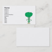 vrolijke gekke broccoli cartoon visitekaartje (Voorkant / Achterkant)