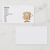 vrolijke gekke broodrooster cartoon visitekaartje (Voorkant / Achterkant)