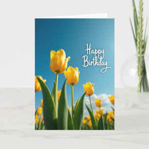 Vrolijke Gele Bloemen Kaart
