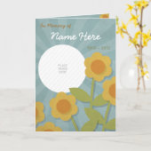 Vrolijke gele bloemen Memorial Kaart / begrafenis  (Gele Bloem)