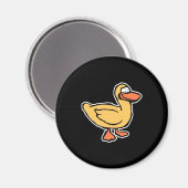 vrolijke gele eend magneet (Voorkant / Achterkant)
