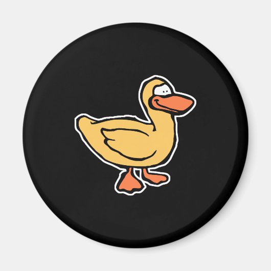 vrolijke gele eend magneet (Voorkant)