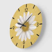 Vrolijke gele moderne Daisy met de hand getekend Grote Klok (Hoek)