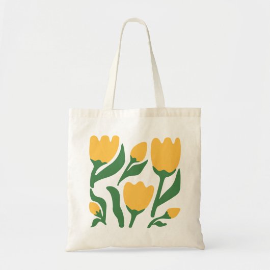 Vrolijke Gele Tulpen Tote Bag (Voorkant)