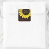 Vrolijke gele zonnebloem bruiloft Sticker (Tas)
