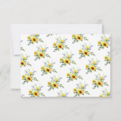 Vrolijke Gele Zonnebloem Datum Nacht Ideeën Kaart (Achterkant)