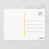 Vrolijke Gele Zonnebloem met Briefkaart (Achterkant)