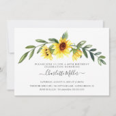 Vrolijke Gele Zonnebloem Verjaardagsfeest Kaart (Voorkant)