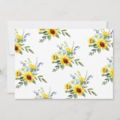 Vrolijke Gele Zonnebloem Verjaardagsfeest Kaart (Achterkant)