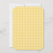 Vrolijke Gele Zonneschijn Gingham Baby shower Kaart (Achterkant)