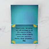 Vrolijke gele zonneschijn Veel geluk Kaart (Binnen)