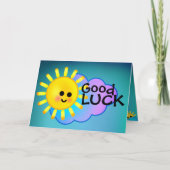 Vrolijke gele zonneschijn Veel geluk Kaart (Voorkant)