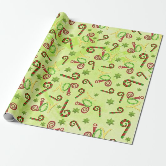 Vrolijke gelegenheden Whimsey GREEN ALL PURPOSE Cadeaupapier (Uitgerold)
