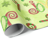 Vrolijke gelegenheden Whimsey GREEN ALL PURPOSE Cadeaupapier (Rol Hoek)