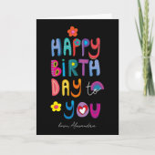 Vrolijke gelukkige verjaardag aan u douane kaart (Voorkant)