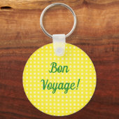 Vrolijke gepersonaliseerde Sunny Yellow Lemon Sleutelhanger (Achterkant)