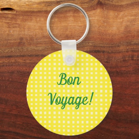 Vrolijke gepersonaliseerde Sunny Yellow Lemon Sleutelhanger (Achterkant)