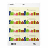 Vrolijke Geschenken Vakantie Geschenk Labels (Full Sheet)