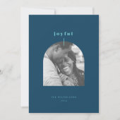 Vrolijke Gewelfde Foto Vakantiekaart Feestdagenkaart (Voorkant)