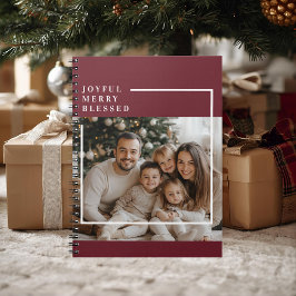 Vrolijke gezegende Kerst foto Notitieboek