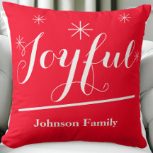 Vrolijke Gift Script Naam Chic Rustic Red Christma