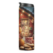 Vrolijke Gingbread Scene Thermosbeker (Geroteerd rechts)