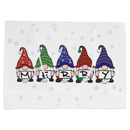 Vrolijke Gnomen Groot Cadeauzakje (Achterkant)
