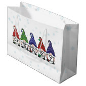 Vrolijke Gnomen Groot Cadeauzakje (Voorkant Gekanteld)