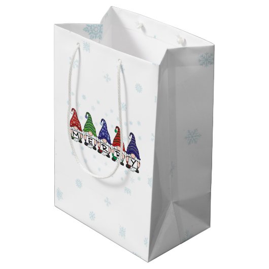Vrolijke Gnomen Medium Cadeauzakje (Achterkant Gekanteld)