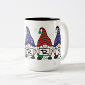Vrolijke Gnomen Tweekleurige Koffiemok (Voorkant rechts)
