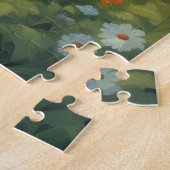 Vrolijke Golden Retriever stoeien op de ranch Legpuzzel (Zijkant)