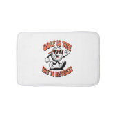 Vrolijke golfbal mascotte badmat (Voorkant)