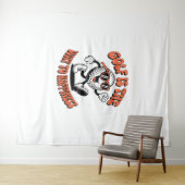 Vrolijke golfbal mascotte wandkleed (In Situ (horizontaal))