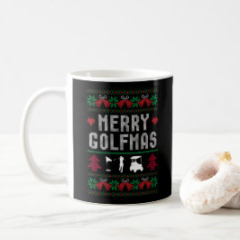 Vrolijke Golfmas Golf Golfen Golfer Lelijke Kerst Koffiemok