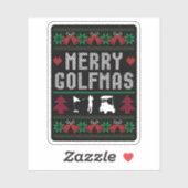 Vrolijke Golfmas Golf Golfen Golfer Lelijke Kerst Sticker (Vel)