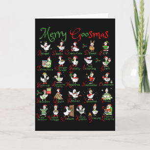 Vrolijke Goosmas Kerstmis Dwaze Gans A Tot Z Schat Kaart